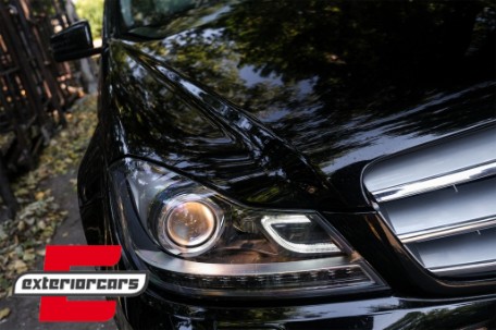 Prednja svjetla LED DRL Xenon look (crna) / Mercedes C-klasa W204 S204 C204 Facelift (2011-2014), LPME87
