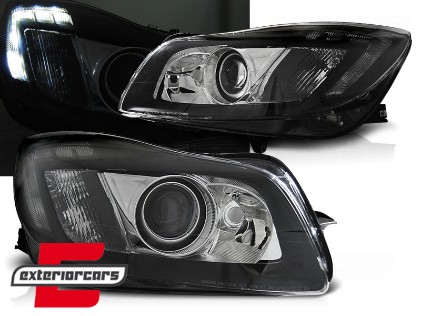 Prednja svjetla LED DRL Xenon look (crna) / Opel Insignia (2008-2012), LPOP97