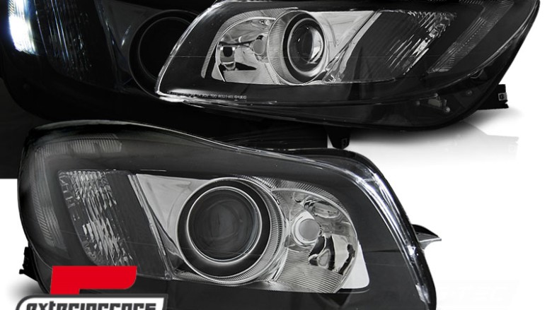 Prednja svjetla LED DRL Xenon look (crna) / Opel Insignia (2008-2012), LPOP97