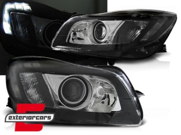 Prednja svjetla LED DRL Xenon look (crna) / Opel Insignia (2008-2012), LPOP97