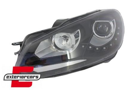Prednja svjetla LED DRL Xenon look (crna) / VW Golf 6 VI (2008-2013), LPVWG3