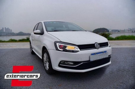 Prednja svjetla LED LightBar SEQ žmigavci (crna) / VW Polo 6R 6C (2009-2017), LPVWW9