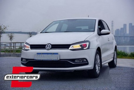 Prednja svjetla LED LightBar SEQ žmigavci (crna) / VW Polo 6R 6C (2009-2017), LPVWW9