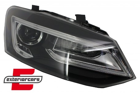 Prednja svjetla LED LightBar SEQ žmigavci (crna) / VW Polo 6R 6C (2009-2017), LPVWW9