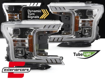 Prednja svjetla LED SEQ žmigavci (chrome) / FORD F150 Mk13 Facelift (2017-2020), LPFOB5