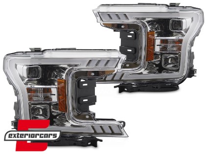 Prednja svjetla LED SEQ žmigavci (chrome) / FORD F150 Mk13 Facelift (2017-2020), LPFOB5