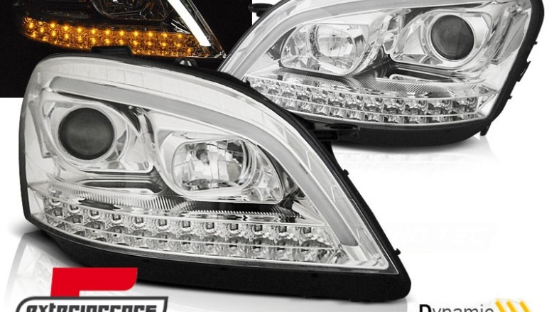 Prednja svjetla LED SEQ žmigavci (chrome) / Mercedes ML-klasa W164 (2005-2007), LPMEC9