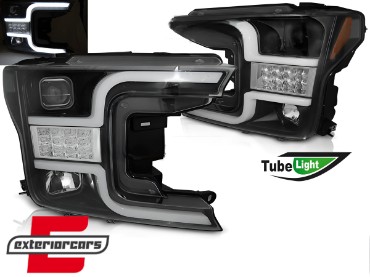 Prednja svjetla LED SEQ žmigavci (crna) / FORD F150 Mk13 Facelift (2017-2020), LPFO90