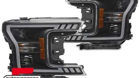 Prednja svjetla LED SEQ žmigavci (crna) / FORD F150 Mk13 Facelift (2017-2020), LPFOB6