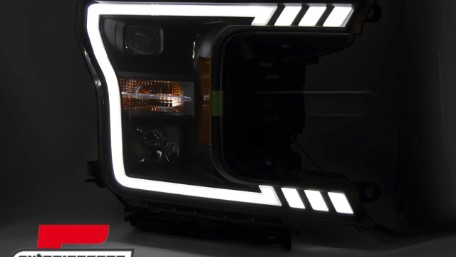 Prednja svjetla LED SEQ žmigavci (crna) / FORD F150 Mk13 Facelift (2017-2020), LPFOB6