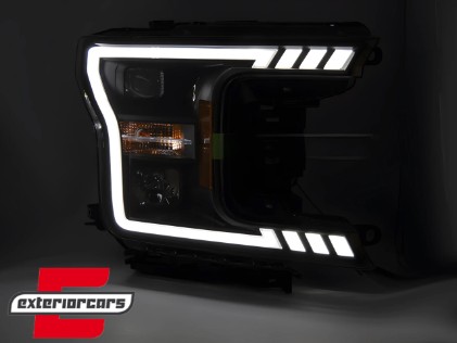 Prednja svjetla LED SEQ žmigavci (crna) / FORD F150 Mk13 Facelift (2017-2020), LPFOB6