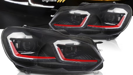 Prednja svjetla LED SEQ žmigavci G7.5 GTI look / VW Golf 6 VI (2008-2013), LPVWZ7