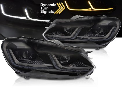 Prednja svjetla LED SEQ žmigavci G7.5 look / VW Golf 6 VI (2008-2013), LPVWZ8