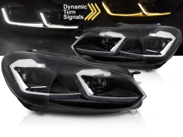 Prednja svjetla LED SEQ žmigavci G7.5 R line look / VW Golf 6 VI (2008-2013), LPVWZ6