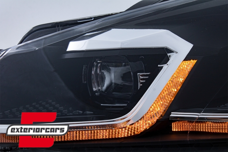 Prednja svjetla LED SEQ žmigavci G7.5 R line look / VW Golf 6 VI (2008-2013), LPVWZ6