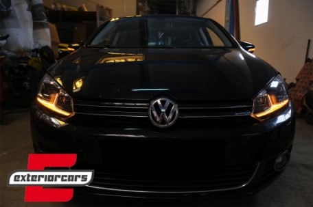 Prednja svjetla LED SEQ žmigavci G7.5 R line look / VW Golf 6 VI (2008-2013), LPVWZ6