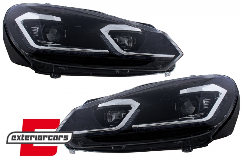 Prednja svjetla LED SEQ žmigavci G7.5 R line look / VW Golf 6 VI (2008-2013), LPVWZ6