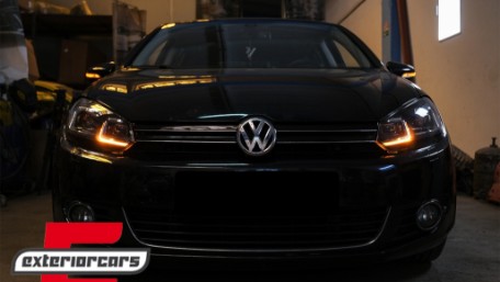 Prednja svjetla LED SEQ žmigavci G7.5 R line look / VW Golf 6 VI (2008-2013), LPVWZ6