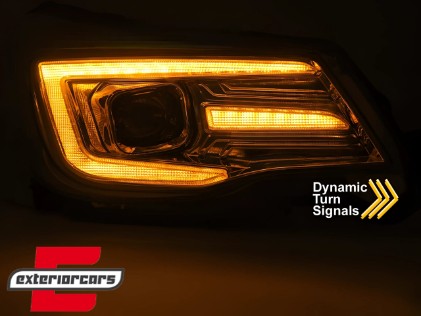 Prednja svjetla LED SEQ žmigavci TubeLight dizajn (chrome) / Subaru Forester IV (2013-2018), LPSU17