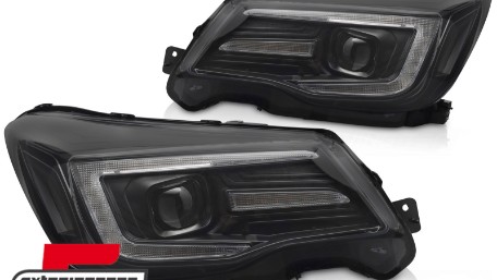 Prednja svjetla LED SEQ žmigavci TubeLight dizajn (crna) / Subaru Forester IV (2013-2018), LPSU20
