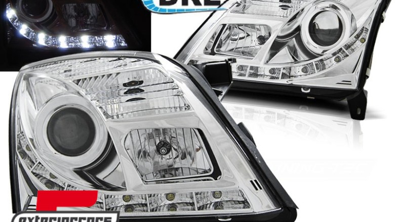 Prednja svjetla LED TruDRL (chrome) / Opel Vectra C Signum (2002-2005), LPOP77