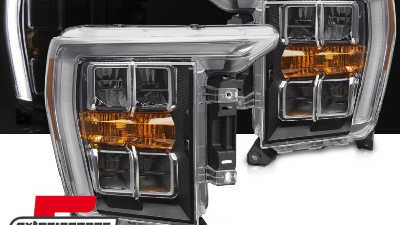 Prednja svjetla LED TruDRL dizajn (crna) / FORD F150 Mk14 (2020-2023), LPFOA4