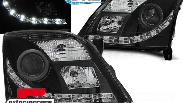 Prednja svjetla LED TruDRL Xenon (crna) / Opel Vectra C Signum (2002-2005), LPOP80
