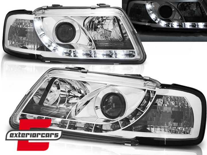 Prednja svjetla LED TrueDRL (chrome) / Audi A3 (1996-2000), LPAU61
