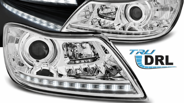 Prednja svjetla LED TrueDRL (chrome) - facelift / Škoda Octavia II facelift (2009-2012), LPSK24