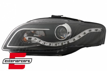 Prednja svjetla LED TrueDRL (crna) / Audi A4 B7 (2004-2008), LPAUA6