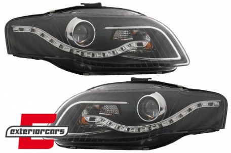 Prednja svjetla LED TrueDRL (crna) / Audi A4 B7 (2004-2008), LPAUA6