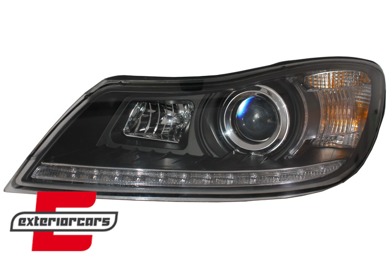 Prednja svjetla LED TrueDRL (crna) - facelift / Škoda Octavia II facelift (2009-2012), LPSK25