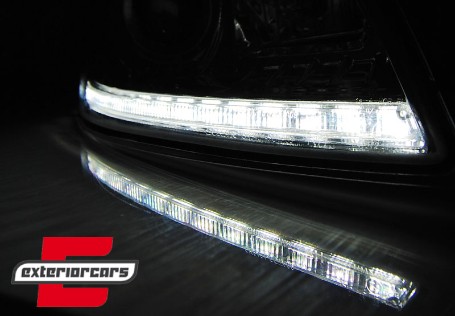Prednja svjetla LED TrueDRL (crna) - facelift / Škoda Octavia II facelift (2009-2012), LPSK25