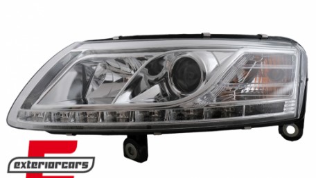 Prednja svjetla LED TrueDRL Xenon (chrome) / Audi A6 C6 4F (04.2004-2008), LPAU75