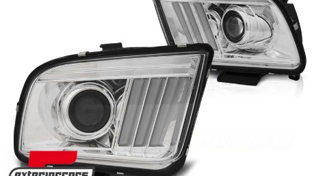 Prednja svjetla LED TubeLight (chrome) / Ford Mustang (2004-2009), LPFO74
