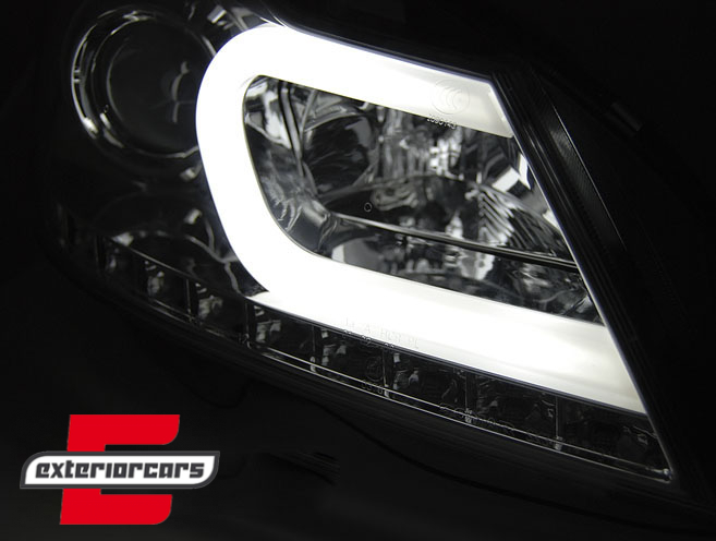 Prednja svjetla LED TubeLight (chrome) / Mercedes C-klasa W204 S204 C204 Facelift (2011-2014), LPMEA3
