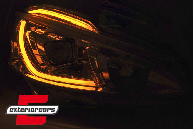 Prednja svjetla LED TubeLight (chrome) / Peugeot 208 (2012-06.2015), LPPE30