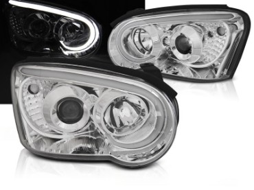 Prednja svjetla LED TubeLight (chrome) / Subaru Impreza II GD (2003-2005), LPSU13