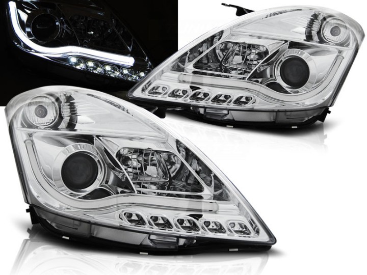 Prednja svjetla LED TubeLight (chrome) / Suzuki Swift V (2010-2016), LPSI03