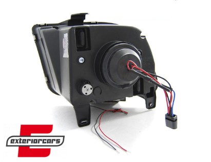 Prednja svjetla LED TubeLight (crna) / Ford Mustang (2004-2009), LPFO75