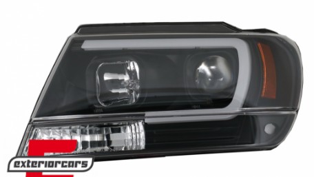 Prednja svjetla LED TubeLight (crna) / JEEP Grand Cherokee (1999-05.2005), LPCH24