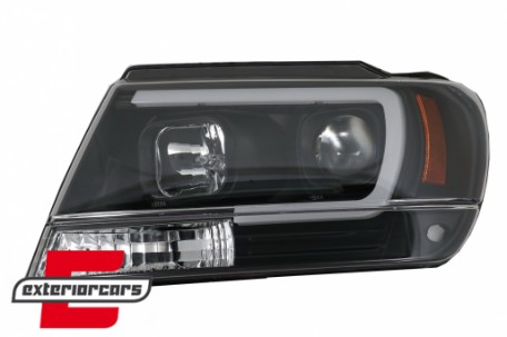 Prednja svjetla LED TubeLight (crna) / JEEP Grand Cherokee (1999-05.2005), LPCH24