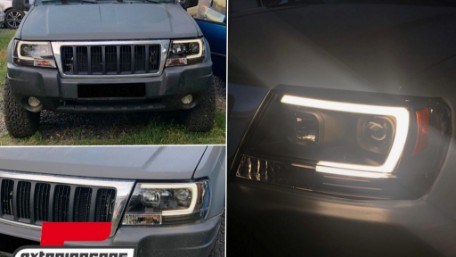 Prednja svjetla LED TubeLight (crna) / JEEP Grand Cherokee (1999-05.2005), LPCH24