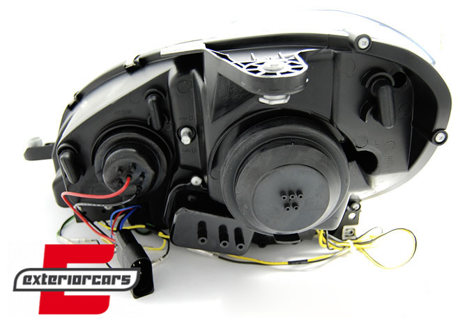 Prednja svjetla LED TubeLight (crna) / Mercedes C-klasa W204 S204 C204 Facelift (2011-2014), LPMEA4