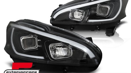 Prednja svjetla LED TubeLight (crna) / Peugeot 208 (2012-06.2015), LPPE31