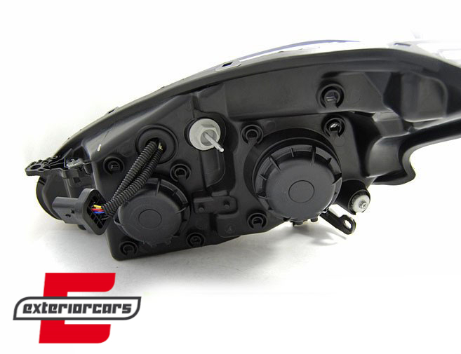 Prednja svjetla LED TubeLight (crna) / Peugeot 208 (2012-06.2015), LPPE31