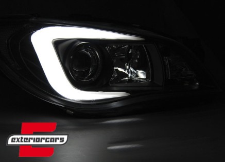 Prednja svjetla LED TubeLight (crna) / Subaru Impreza II GD (2006-2007), LPSU06