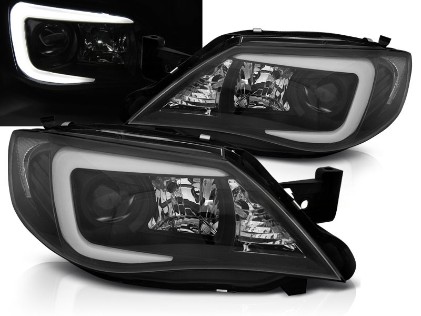 Prednja svjetla LED TubeLight (crna) / Subaru Impreza II GD (2007-2012), LPSU10
