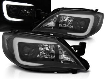 Prednja svjetla LED TubeLight (crna) / Subaru Impreza II GD (2007-2012), LPSU10