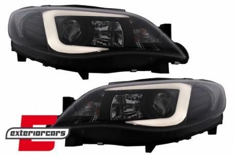Prednja svjetla LED TubeLight (crna) / Subaru Impreza II GD (2007-2012), LPSU10